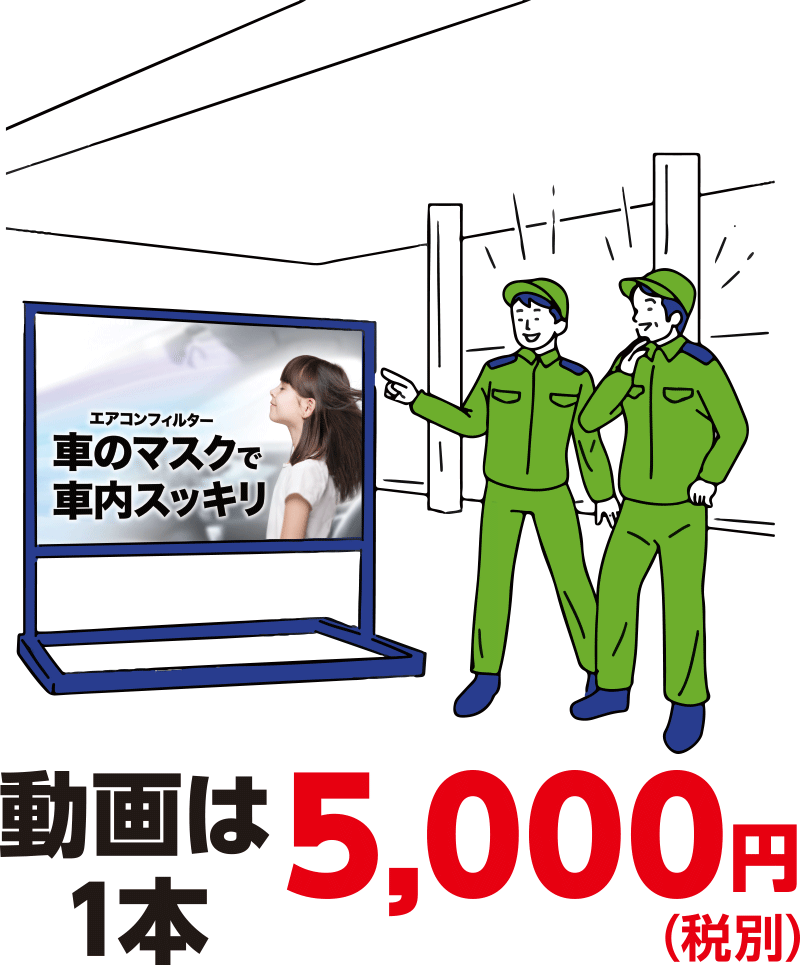 動画は1本5000円/税別